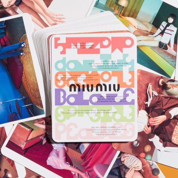 Miumiu Mind Mapping Memory Card Game SS21 Campaign - Picture 1 of 6